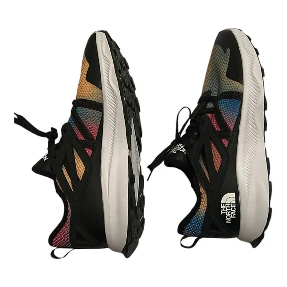 New! The North Face Super Sonic Blue Color Gradient Print Tnf Black Running Shoe
