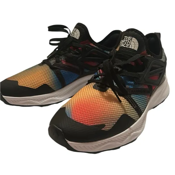 New! The North Face Super Sonic Blue Color Gradient Print Tnf Black Running Shoe