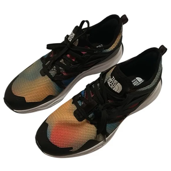 New! The North Face Super Sonic Blue Color Gradient Print Tnf Black Running Shoe