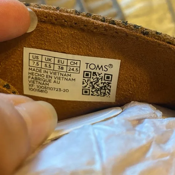 NEW- Toms Shoes Women's Kala Desert Wedge Tan Mini Cheetah Suede Bootie Size 7.5