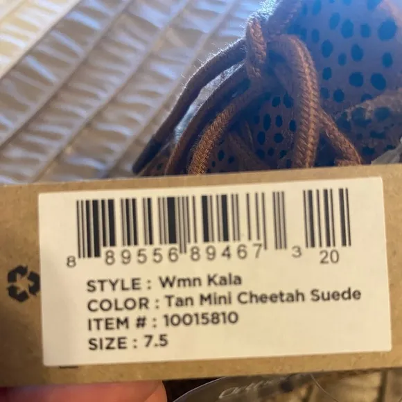 NEW- Toms Shoes Women's Kala Desert Wedge Tan Mini Cheetah Suede Bootie Size 7.5