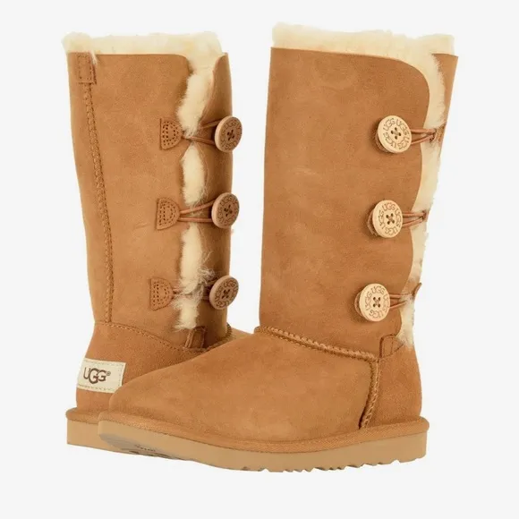 NEW! UGG Bailey Triplet Fur/Suede Boots US4 UK3 EU34