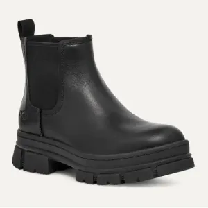 New UGG Black Ashton Chelsea Leather Ankle Boots Size 10