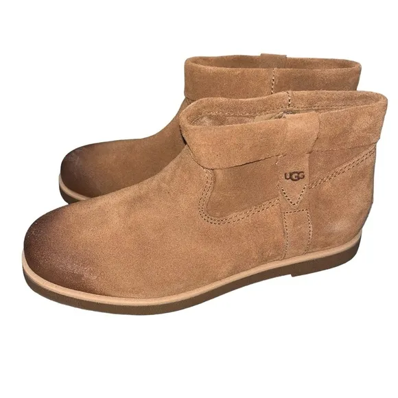 NEW UGG Tan Suede Josefene Cuff Booties Boots size 6.5
