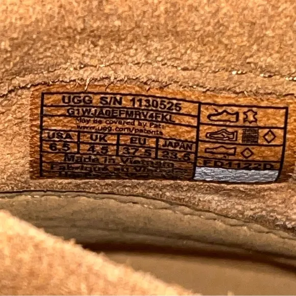 NEW UGG Tan Suede Josefene Cuff Booties Boots size 6.5