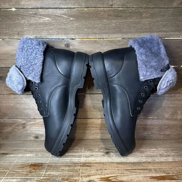 New Womens Blundstone‎ Thermal Black Leather Waterproof Ankle Boots Size 6.5 M