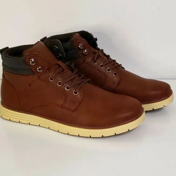NEW! Men's Goodfellow Maxwell Brown High Top Lace-Up Sneaker Boots