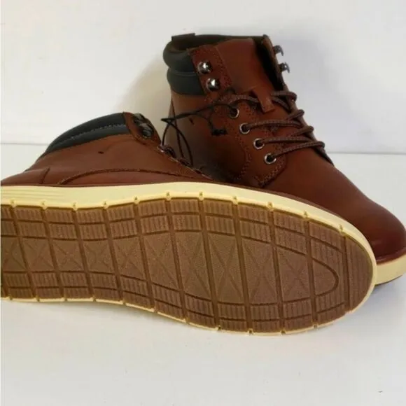 NEW! Men's Goodfellow Maxwell Brown High Top Lace-Up Sneaker Boots