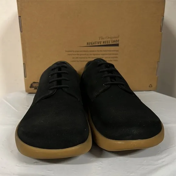 NIB - Kalso Earth Men's Dawson Black Leather Suede Negative Heel - Size 10