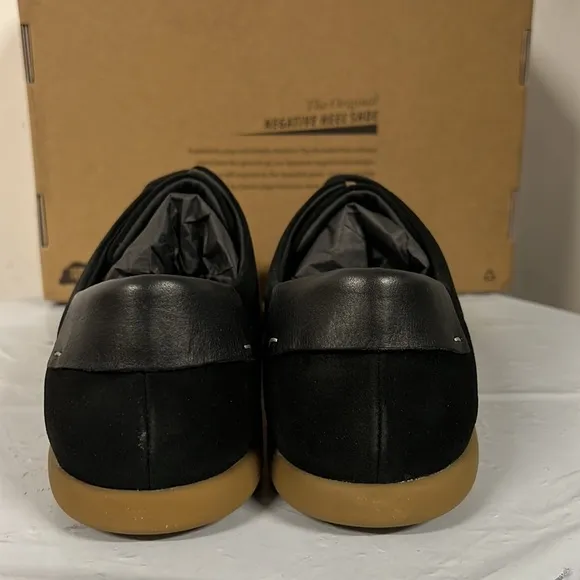 NIB - Kalso Earth Men's Dawson Black Leather Suede Negative Heel - Size 10
