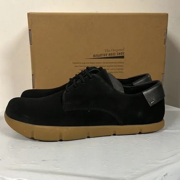 NIB - Kalso Earth Men's Dawson Black Leather Suede Negative Heel - Size 10