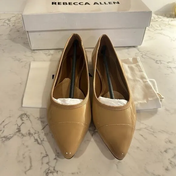 NIB Rebecca Allen Woman’s The Skim Nude IV Slip On Flats Shoes Size 7.5