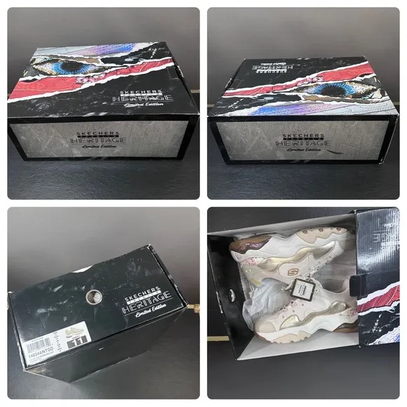NIB Skechers Premium Heritage D'Lites 3.0 Air Sparkling Lady Butterfly Limited