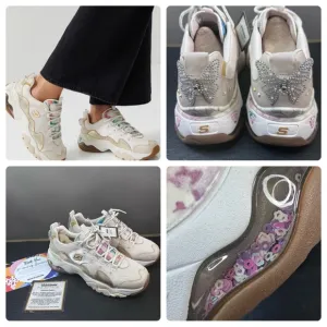NIB Skechers Premium Heritage D'Lites 3.0 Air Sparkling Lady Butterfly Limited