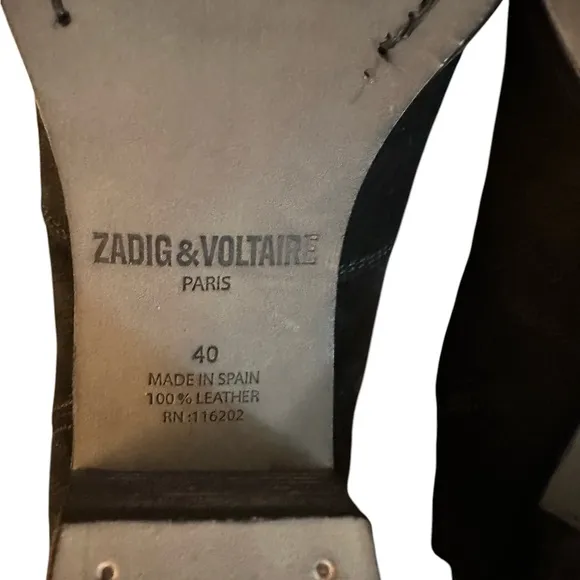 NIB Zadig &amp; Voltaire Women’s Molly Suede Boot (Noir) FR 40 (US 9) $398