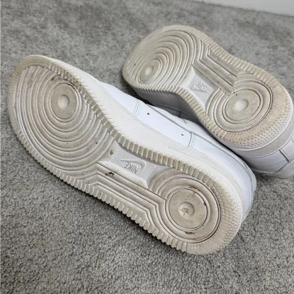 Nike Air Force One White Classic Sneakers with Leather Upper