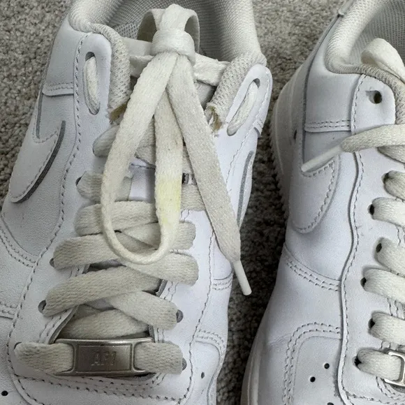 Nike Air Force One White Classic Sneakers with Leather Upper