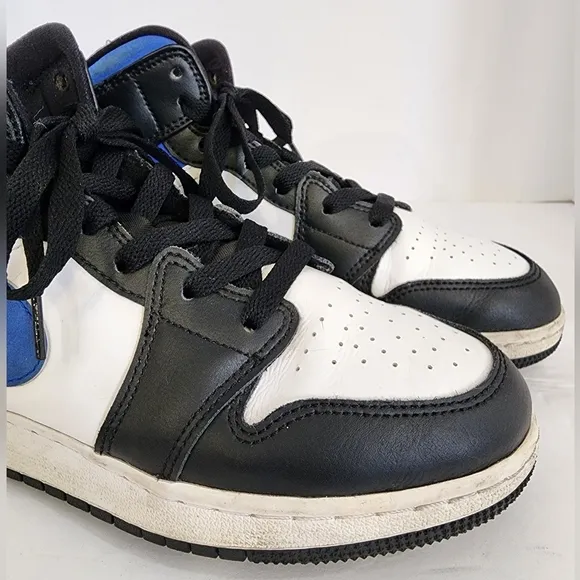 Nike Air Jordan 1 Mid GS 'Racer Blue' 2021 554725-140 Youth, sz 7Y