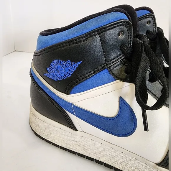 Nike Air Jordan 1 Mid GS 'Racer Blue' 2021 554725-140 Youth, sz 7Y