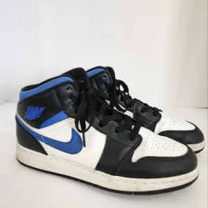 Nike Air Jordan 1 Mid GS 'Racer Blue' 2021 554725-140 Youth, sz 7Y