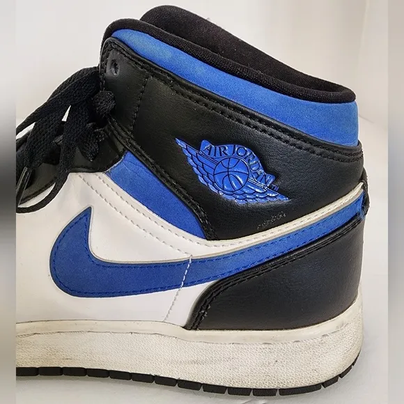 Nike Air Jordan 1 Mid GS 'Racer Blue' 2021 554725-140 Youth, sz 7Y