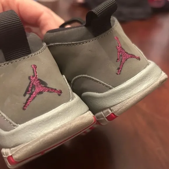 Nike Air Jordan 10 Retro Toddler Shoes- Dark Smoke Grey/ Pink Size 5C