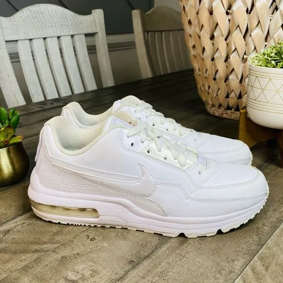 Nike Air Max LTD 3 Casual Athletic Shoe Triple White Mens Size 8.5