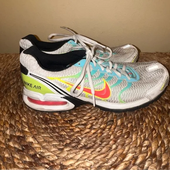 Nike Air Max Torch 4 Running Shoes Womens 10 White Volt Laser Crimson CW5607