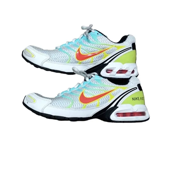 Nike Air Max Torch 4 Running Shoes Womens 10 White Volt Laser Crimson CW5607