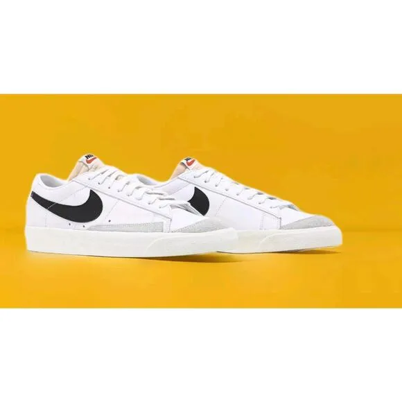 Nike Blazer Low 77 Vintage White Sail Black Men's Sneakers Sz 10 New NIB