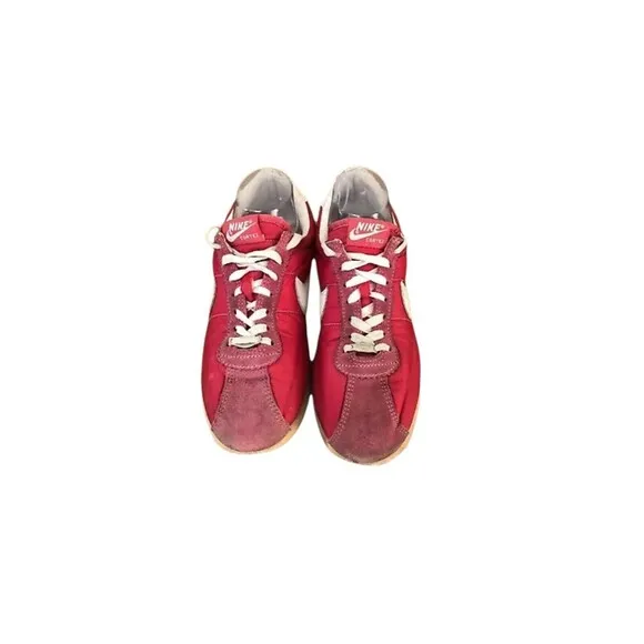 Nike Cortez 304038-613 Sneakers Womens US 9.5 Red Suede Casual Lace Up Shoes