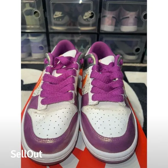 Nike Dunk Low 6.0 Sneakers Unisex Size 9W/7.5M Purple Orange Casual