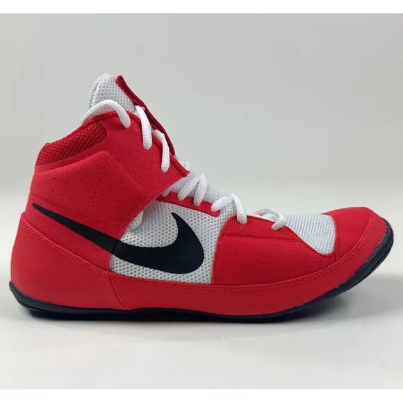 Nike Fury Mens 9 Wide Red Black Boxing Wrestling MMA High Top Shoes AO2416-601