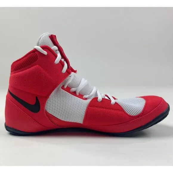 Nike Fury Mens 9 Wide Red Black Boxing Wrestling MMA High Top Shoes AO2416-601
