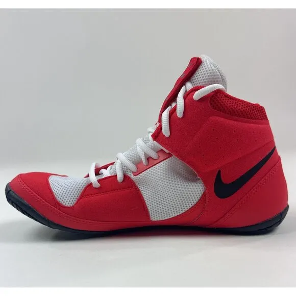Nike Fury Mens 9 Wide Red Black Boxing Wrestling MMA High Top Shoes AO2416-601