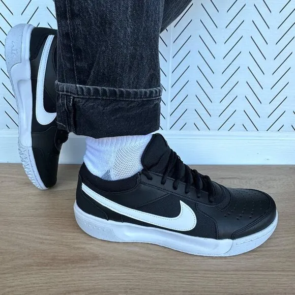 🤩Nike Men Comfy Shoes Court Zoom Lite 3 8.5 Hard Court Tennis DH0626-010 Black