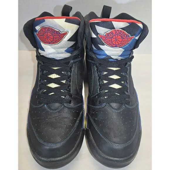 Nike Men's Air Jordan Sixty Plus Black/ Red/Blue/Silver Sneaker Size 13