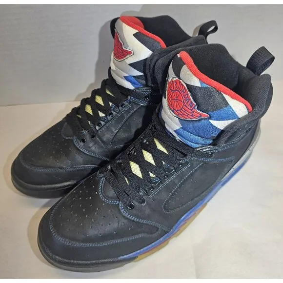 Nike Men's Air Jordan Sixty Plus Black/ Red/Blue/Silver Sneaker Size 13