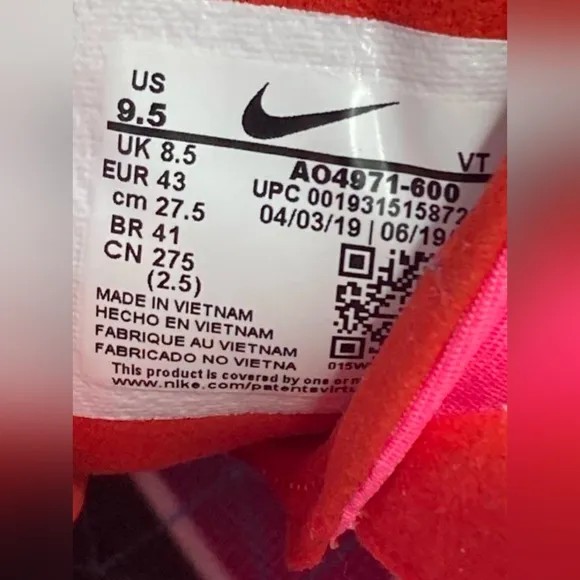 Nike Men's Air Max 270 React Running Shoes Size 9.5 MSRP $150