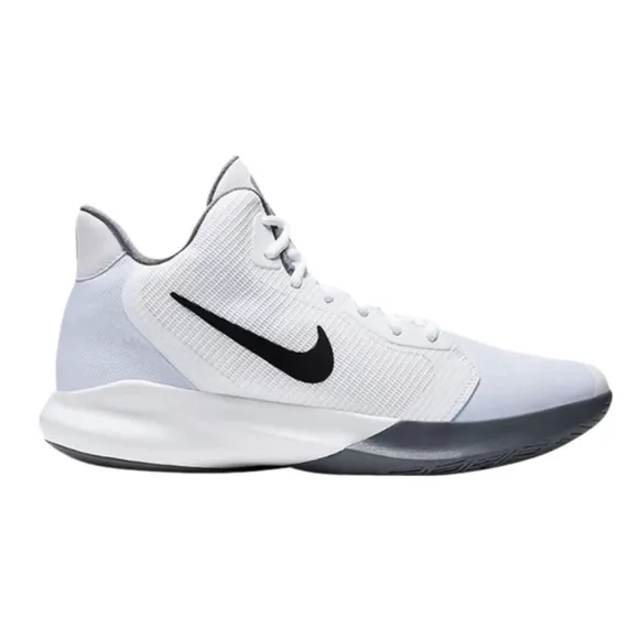 Nike Precision 3 Basketball Sneakers Sz: 5'(Boys) White/Black - Unisex