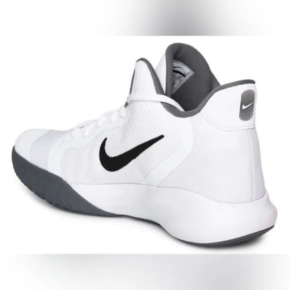 Nike Precision 3 Basketball Sneakers Sz: 5'(Boys) White/Black - Unisex