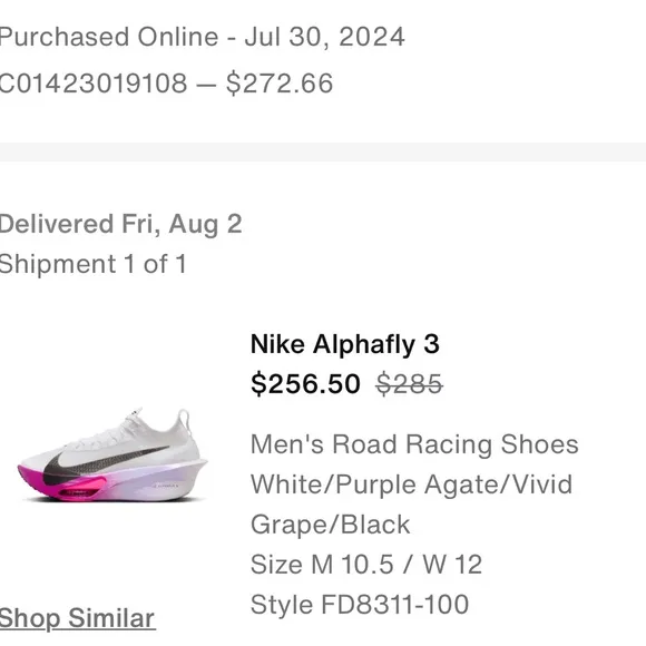 Nike White and Pink Athletic Shoes with ZoomX Technology(wore one time)