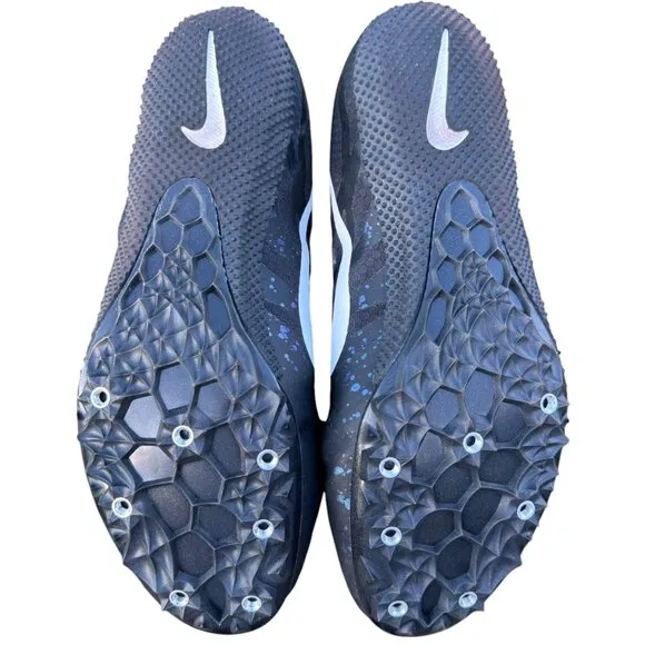 Nike Zoom Rival D 10.5 Track &amp; Field Shoes Black/White/Blue  Spikes Included