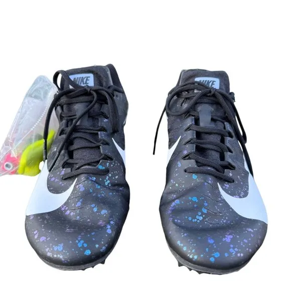 Nike Zoom Rival D 10.5 Track &amp; Field Shoes Black/White/Blue  Spikes Included