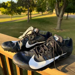 Nike Zoom Rival D 10.5 Track &amp; Field Shoes Black/White/Blue  Spikes Included
