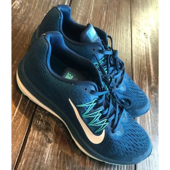 Nike Zoom Winflo 5 Running AA7414 CrossFit Shoes Blue Womens 5.5 Fast Ship