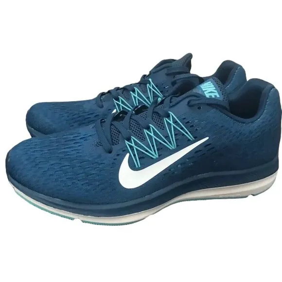 Nike Zoom Winflo 5 Running AA7414 CrossFit Shoes Blue Womens 5.5 Fast Ship