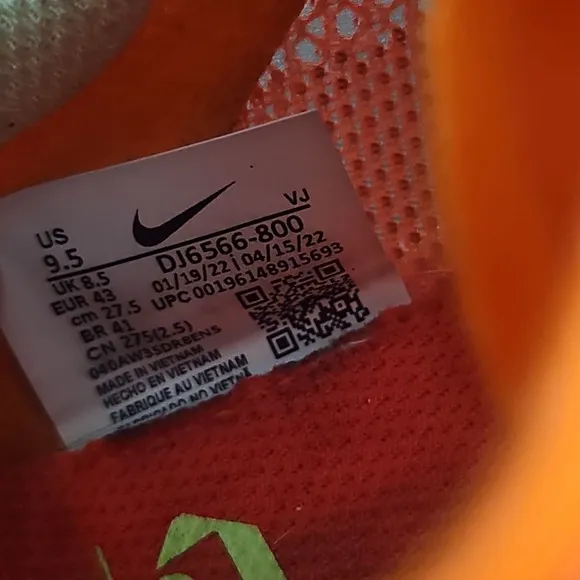 Nike ZoomX  Streakfly Running Shoes Neon Total Orange Lightweight Sneakers 9.5