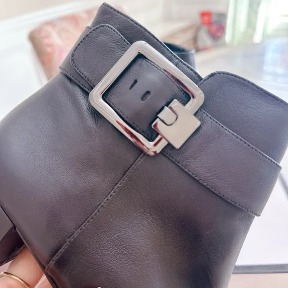 Nine West Paseo Black Leather Ankle Boots - NWT