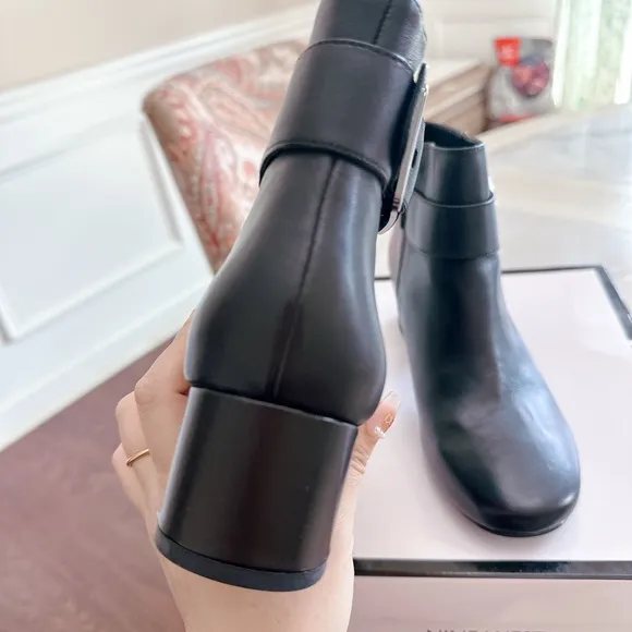 Nine West Paseo Black Leather Ankle Boots - NWT